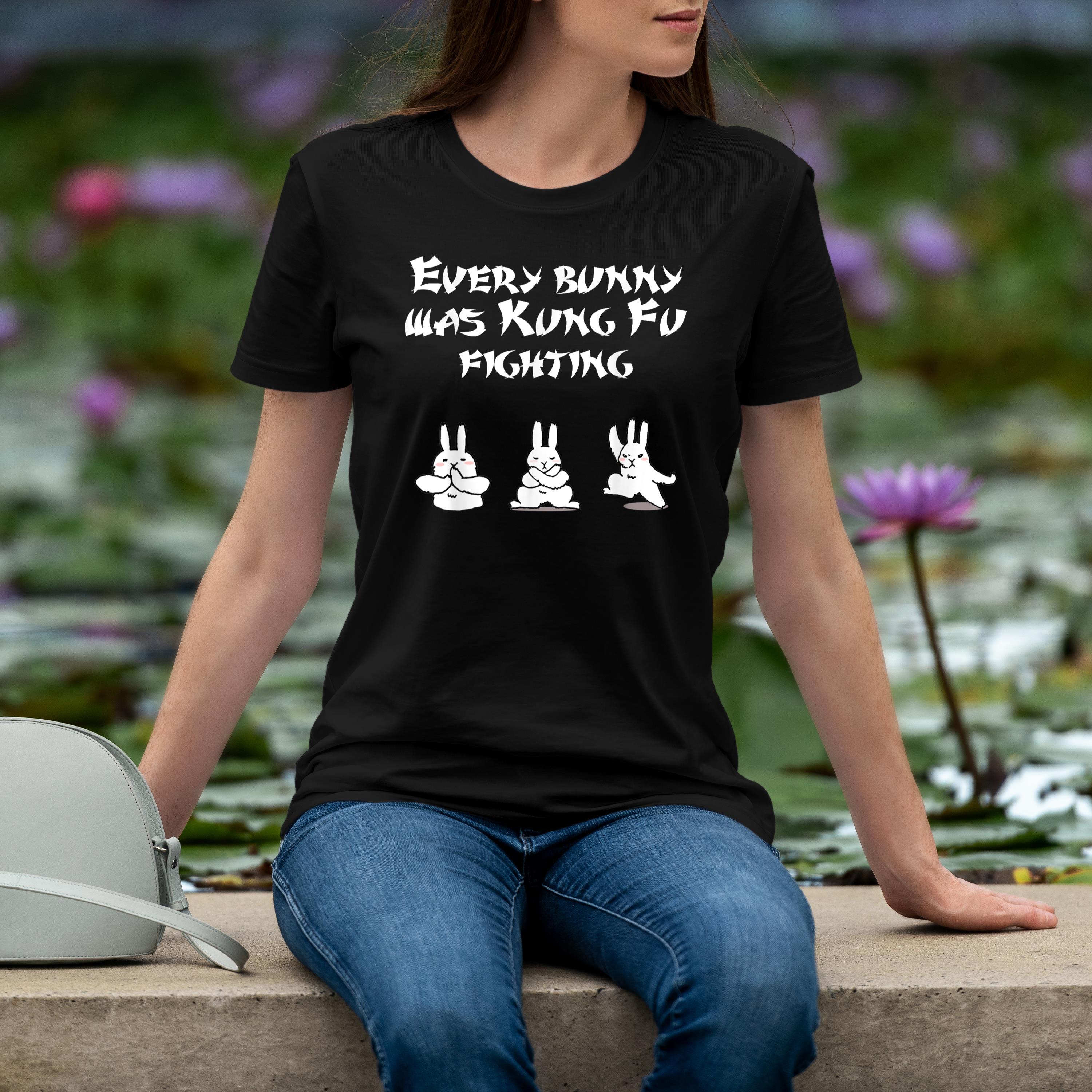 Funny Easter Every Bunny Was Kung Fu Fighting Karate Shirt 